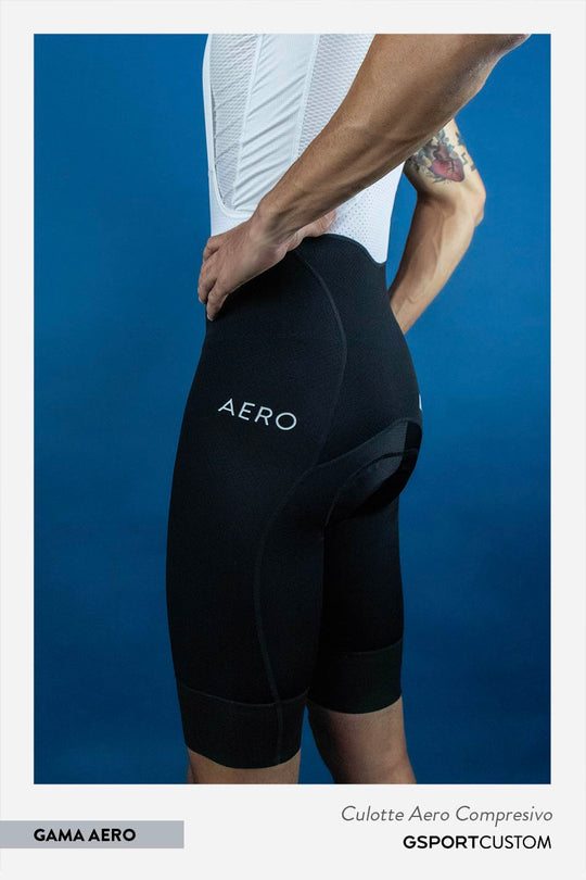 customizacion ropa ciclismo. culotte aero corto hombres y mujer compresivo