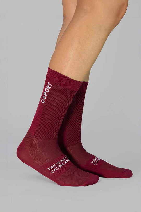 Calcetines Ciclismo Pro Team Burdeos Granate