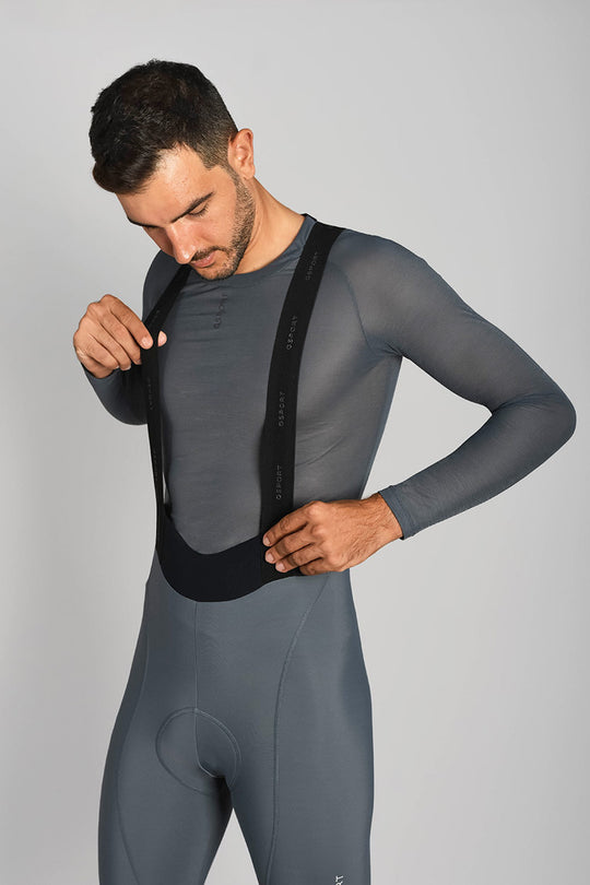 culotte gris tirantes hombre ciclismo pro team