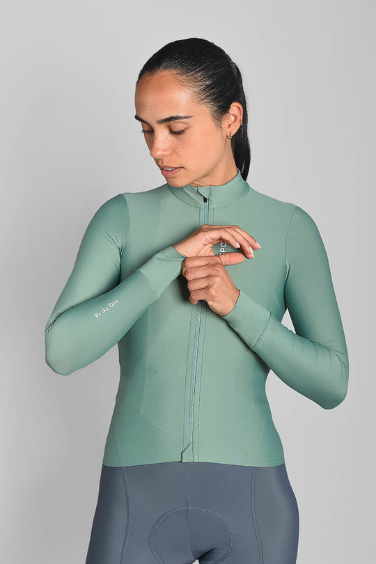maillot manga larga mujer gsport verde
