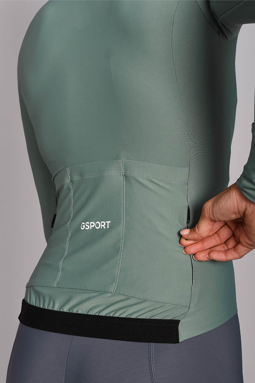maillot verde cómodo invierno mujer