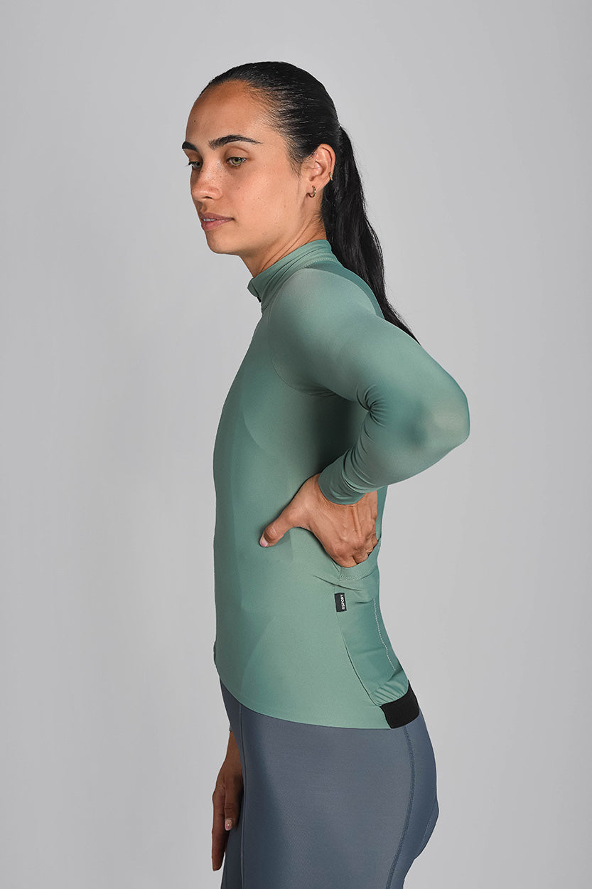 manga larga verde femenino nueva colección gsport