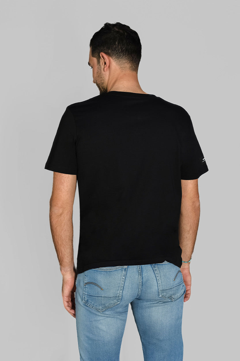 camiseta negra manga corta unisex gsport