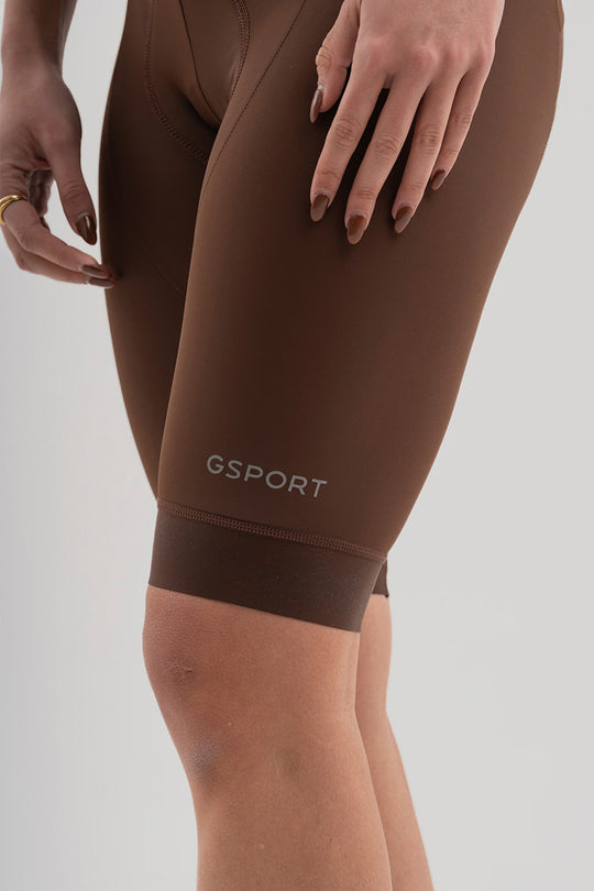 culotte ciclismo mujer color marrón
