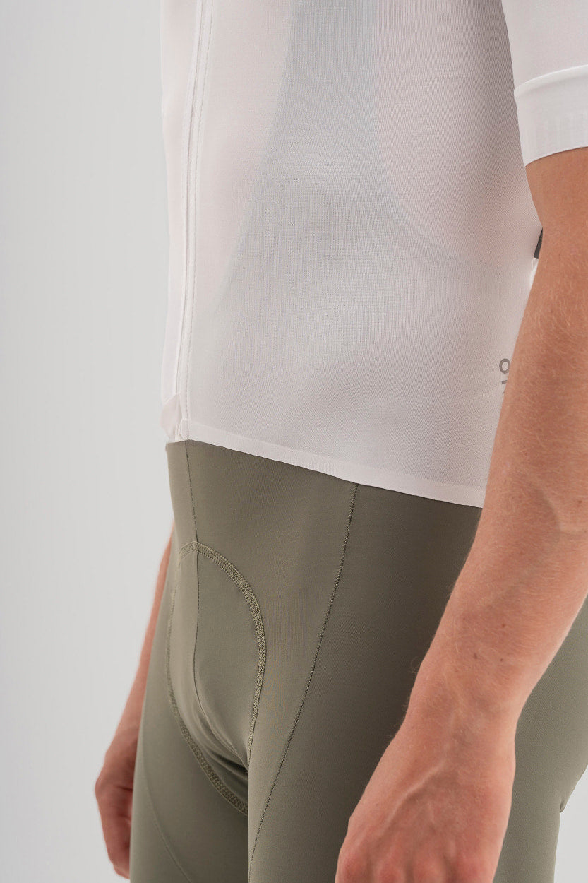 white cycling jersey