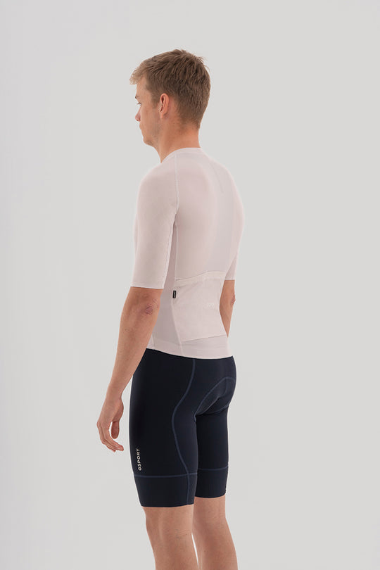 white cycling jersey