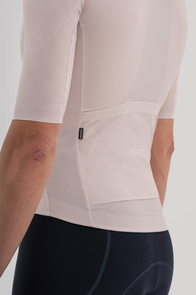 maillot blanco de ciclismo para hombre
