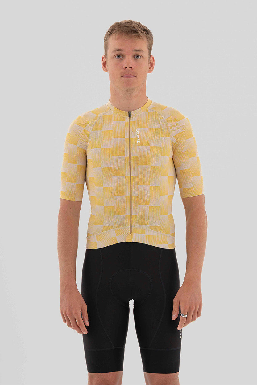 maillot ciclismo hombre amarillo