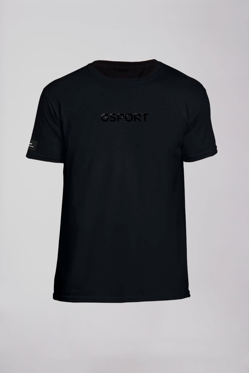 Camiseta casual carbon algodón total black