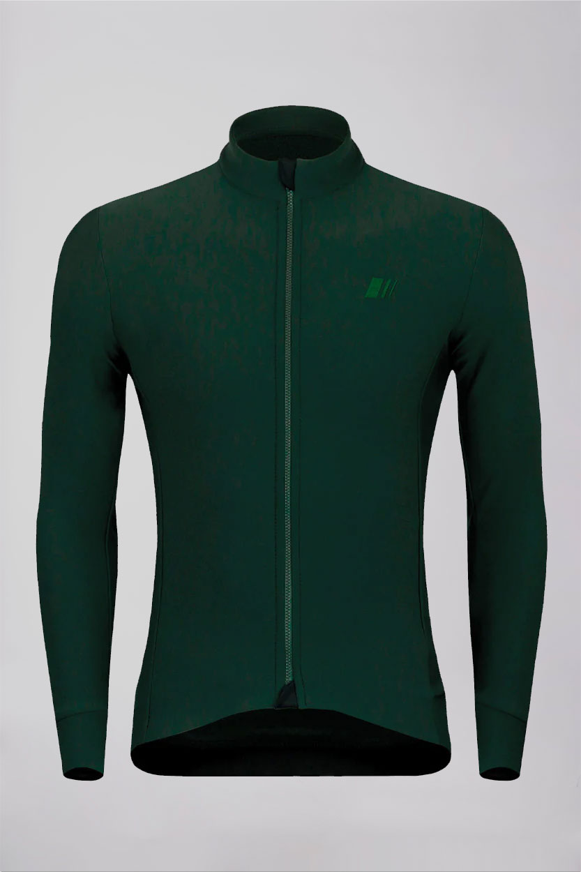 Maillot winter invierno manga larga peru verde oscuro green jersey coleccion ropa ciclismo gsport
