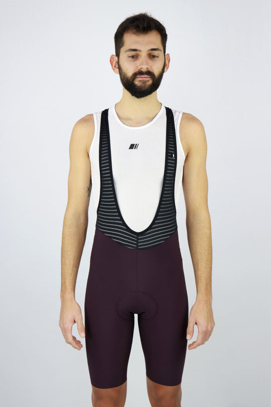 culotte pro skin hombre burdeos tirantes transpirables burgundy