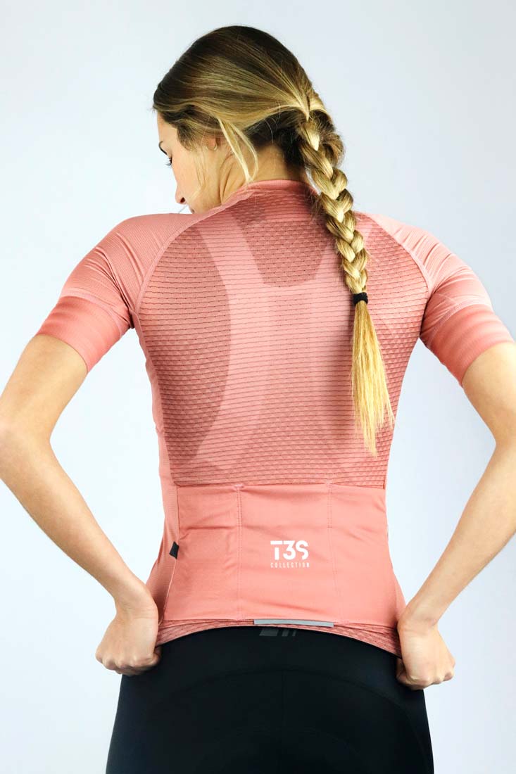 Maillot pro team manga corta coral rosa coleccion ciclismo ropa gsport