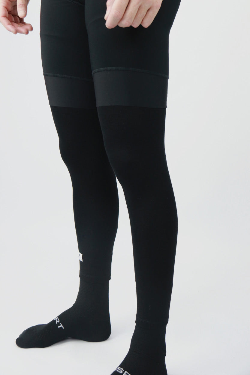 Perneras invierno accesorios coleccion gsport ciclismo ropa lana merino negras wool