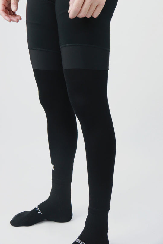 Perneras invierno accesorios coleccion gsport ciclismo ropa lana merino negras wool