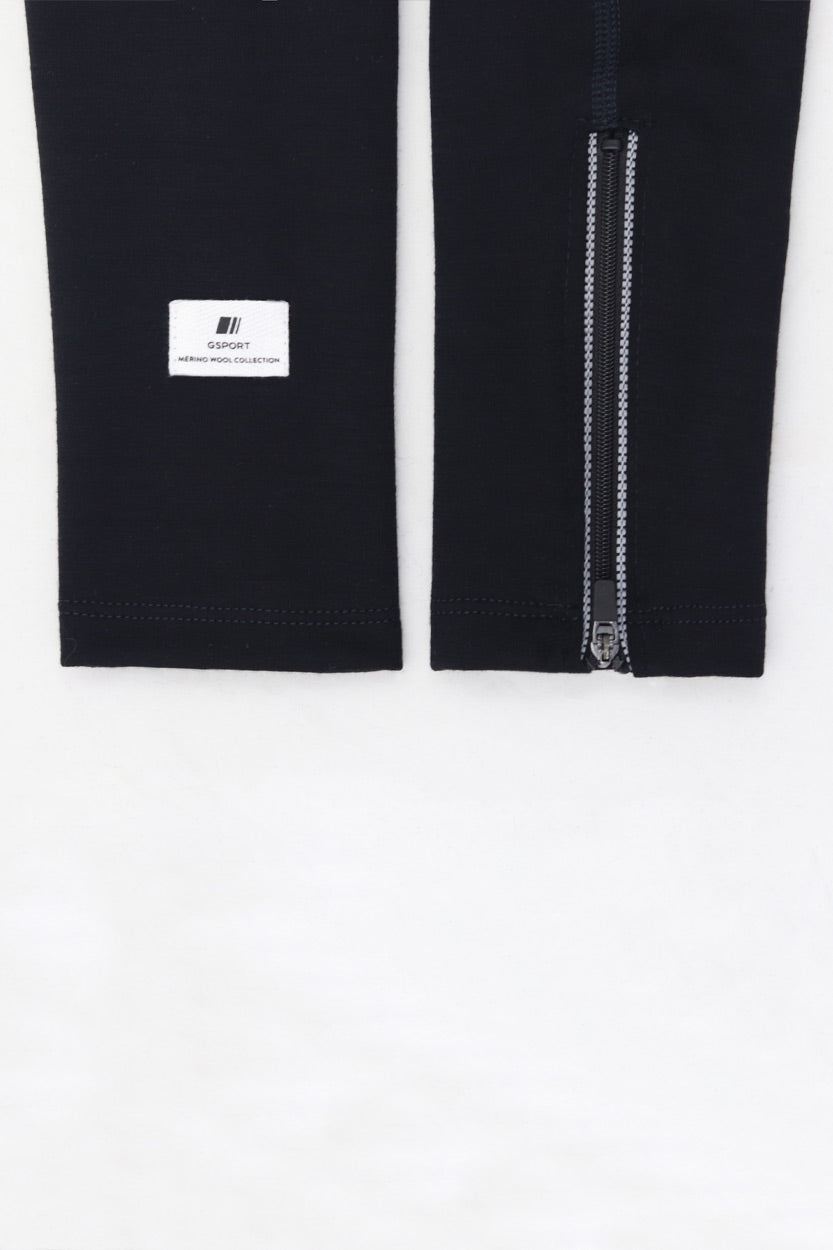 Perneras invierno accesorios coleccion gsport ciclismo ropa lana merino negras wool
