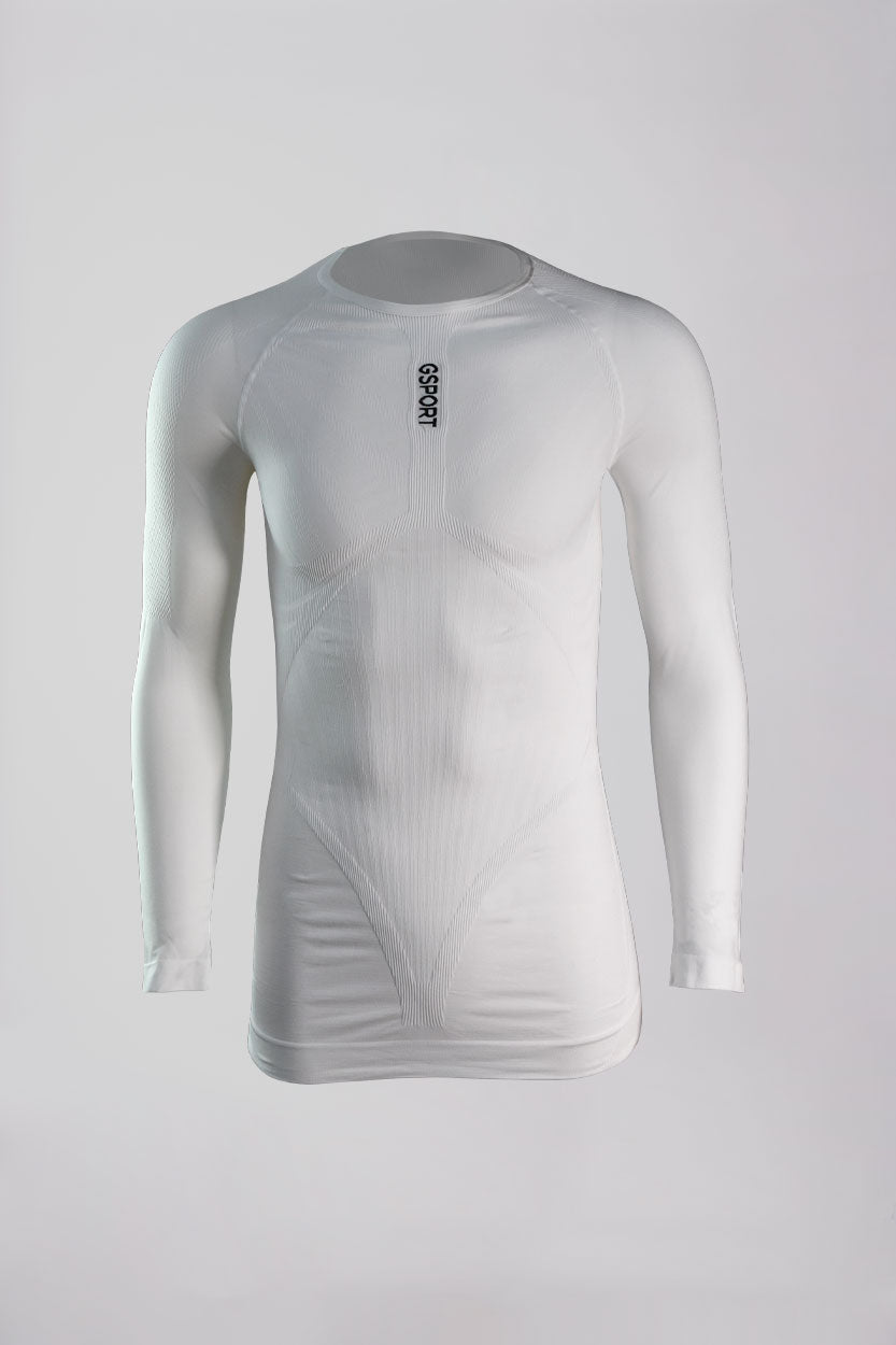 camiseta interior blanca manga larga ciclismo