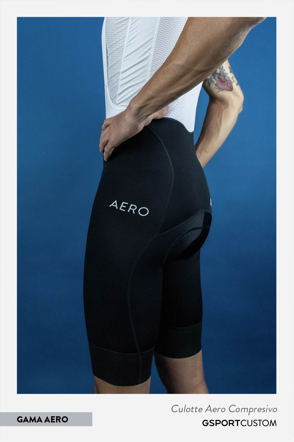 customizacion ropa ciclismo. culotte aero corto hombres y mujer compresivo