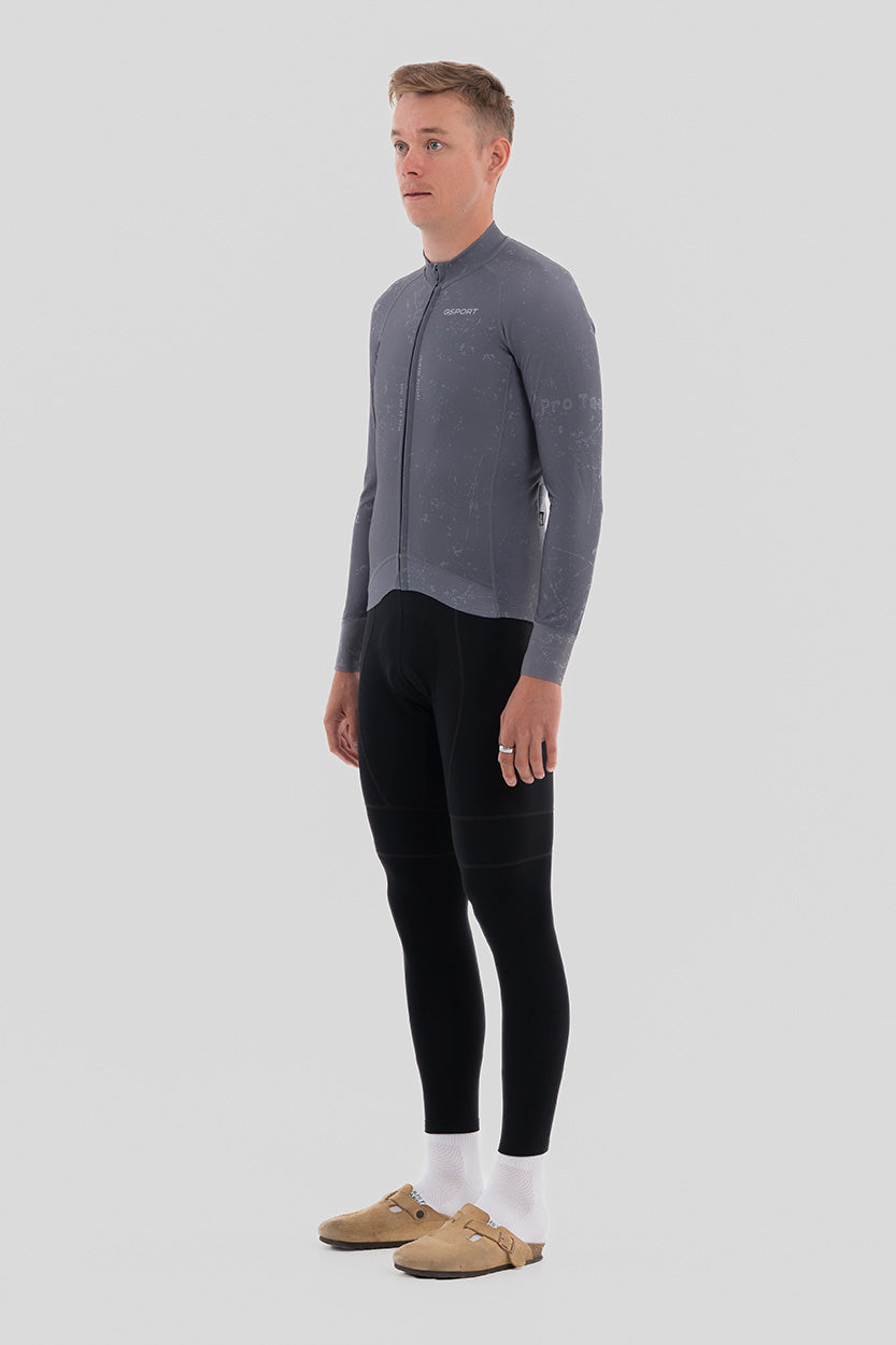 maillot mangar larga con tres bolsillos traseros y un bolsillo con cremallera