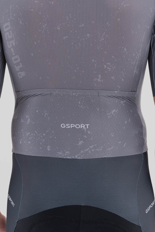 mono aero body manga corta tejido lycra carbono hombre gsport