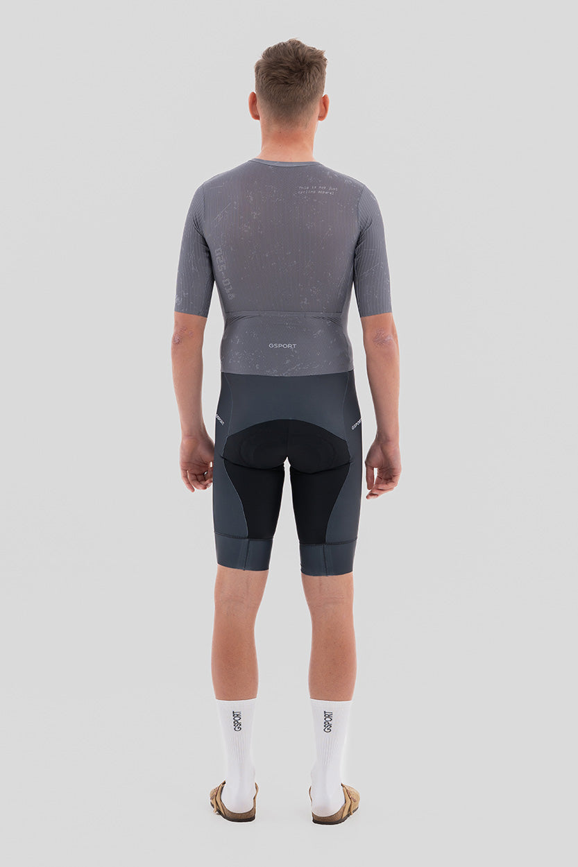 mono aero body manga corta tejido lycra carbono hombre gsport