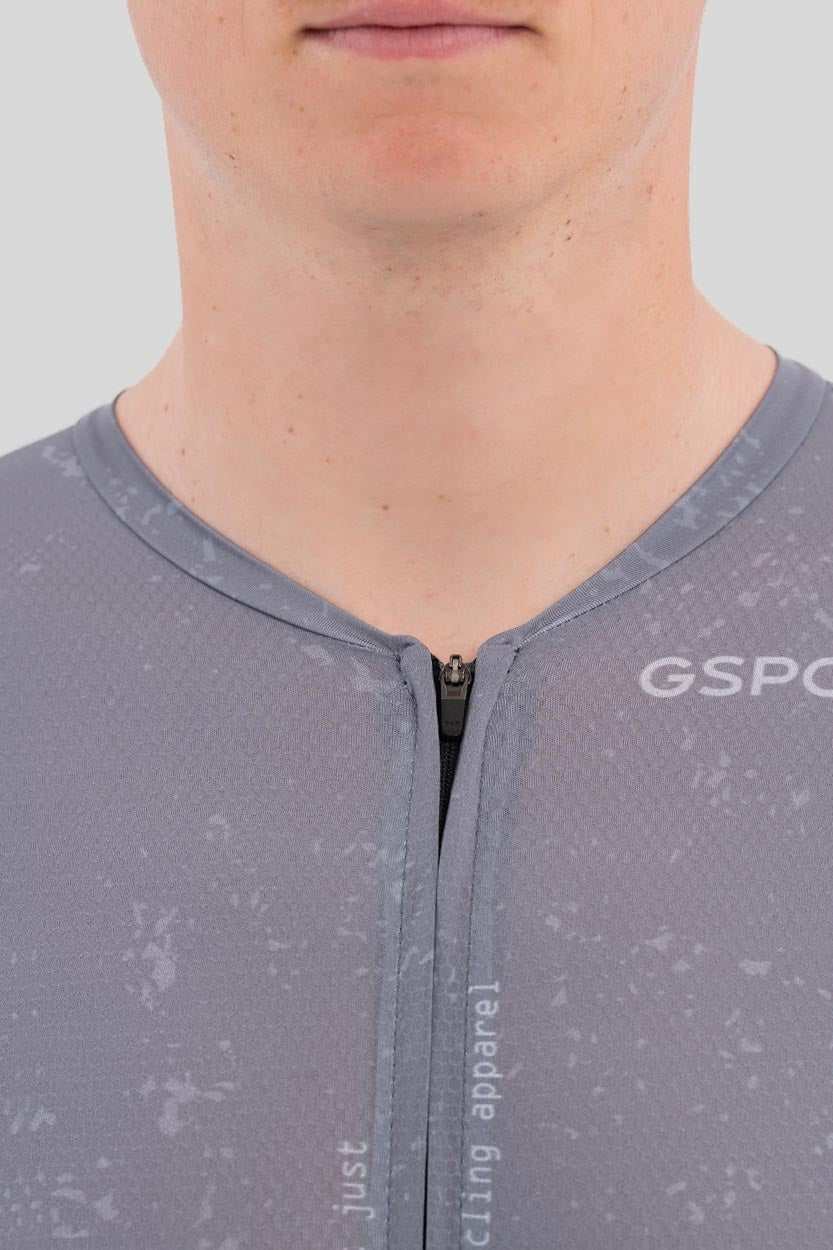 mono aero body manga corta tejido lycra carbono hombre gsport