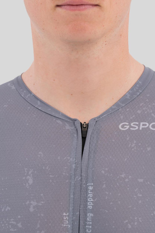 mono aero body manga corta tejido lycra carbono hombre gsport