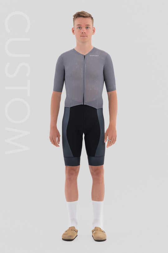 mono aero body manga corta tejido lycra carbono hombre gsport