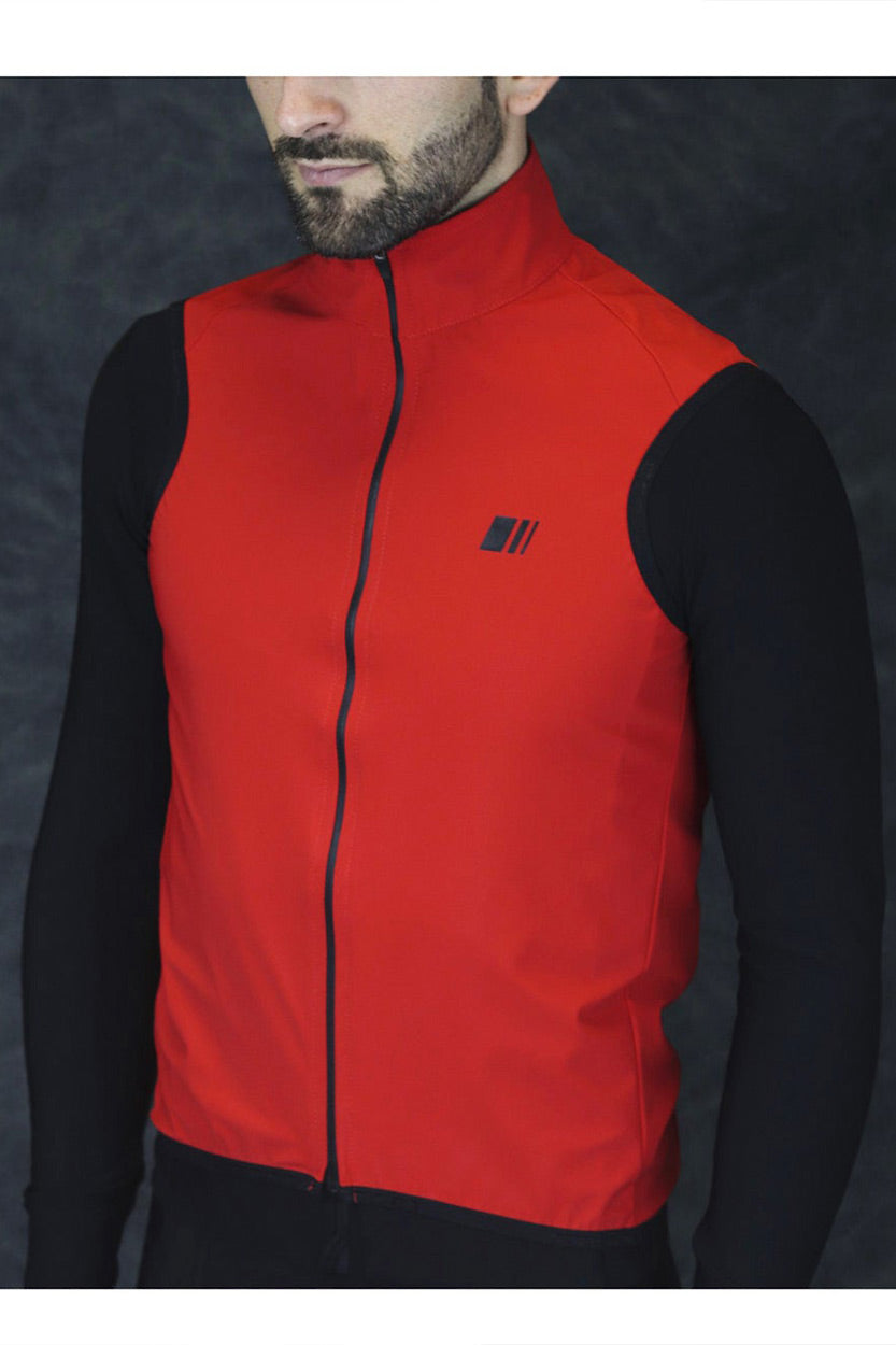 Chaleco aquazero rojo hombre cremallera cuello alto gsport