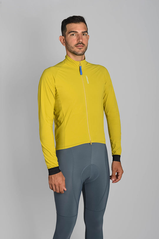 cortavientos pro team amarillo ciclismo deporte