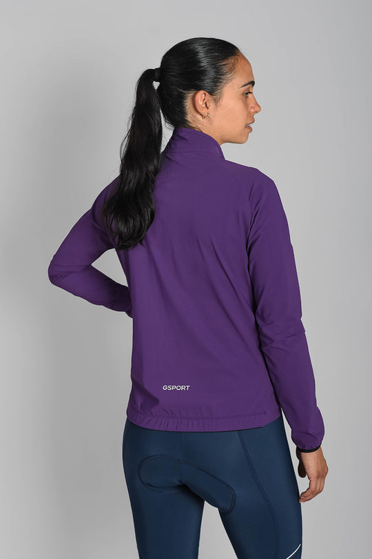 cortavientos pro team morado ciclismo deporte