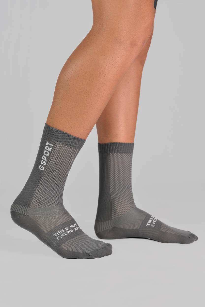 Gmark Calcetines de compresión de ciclismo para hombres y mujeres,  calcetines de pantorrilla de iones plateados con soporte de arco