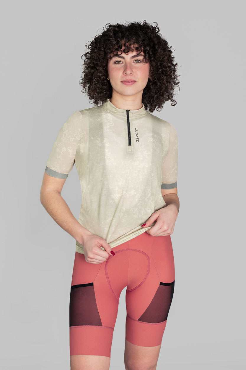 Camiseta Xplore Zipper Stone Mujer