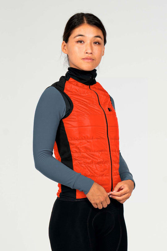 Orange Puffed Gilet 