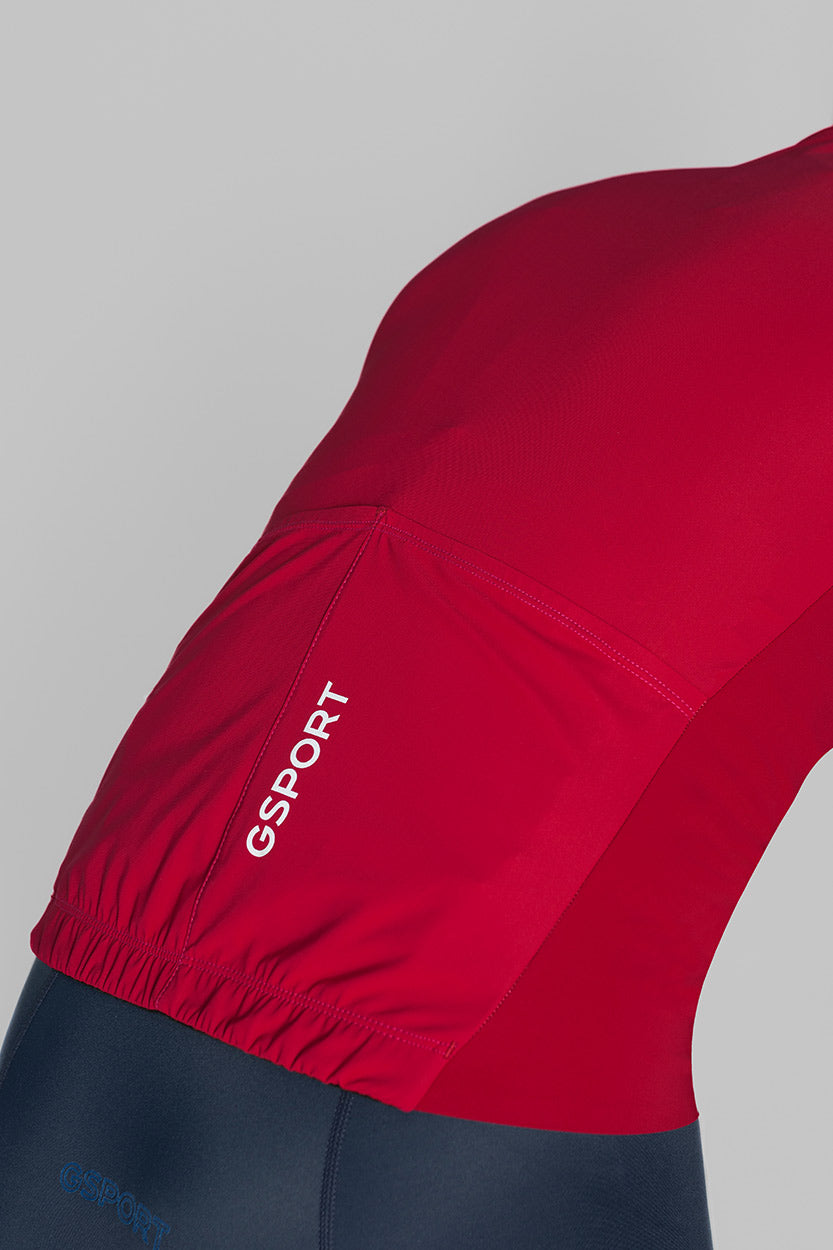 chaleco color rojo hombre ciclismo comodo