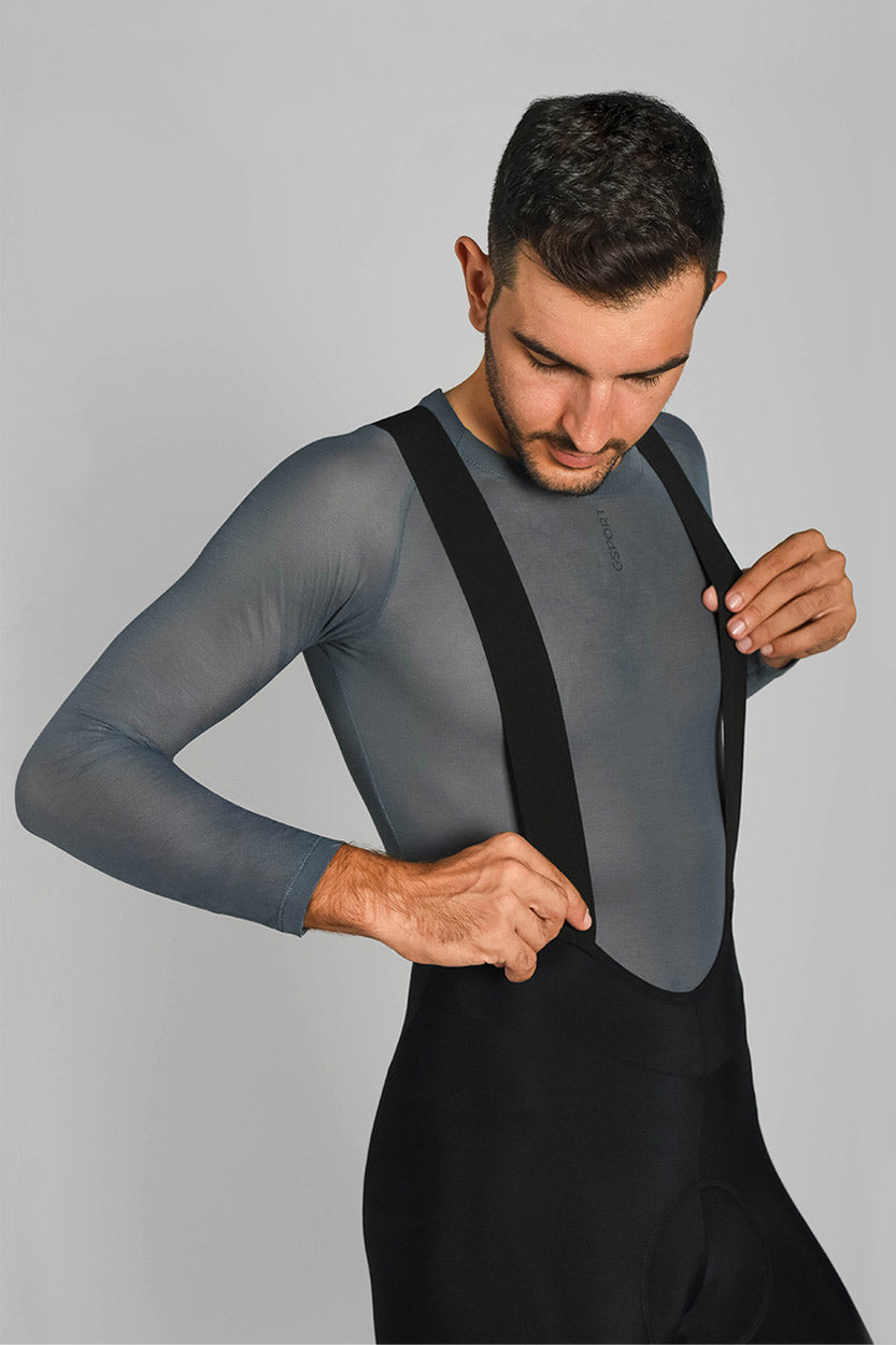 culotte negro invierno aquazero ciclismo deporte tirantes elásticos