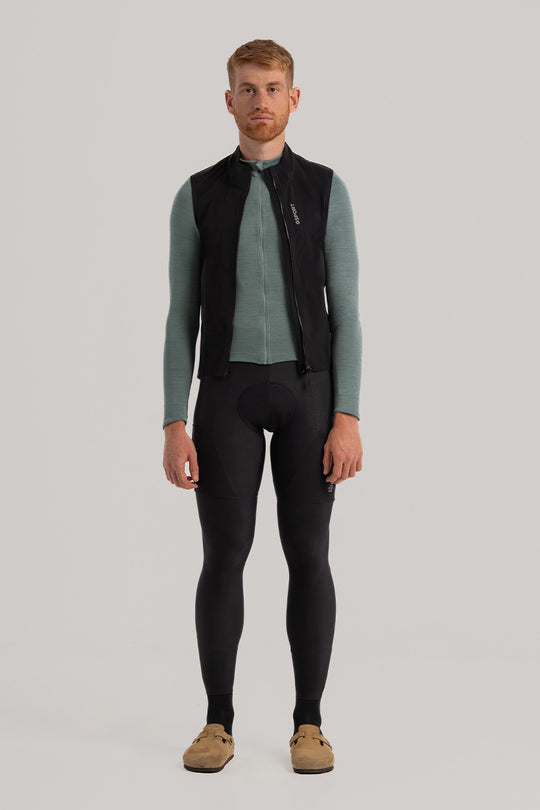 Chaleco ciclista ligero y cortavientos.