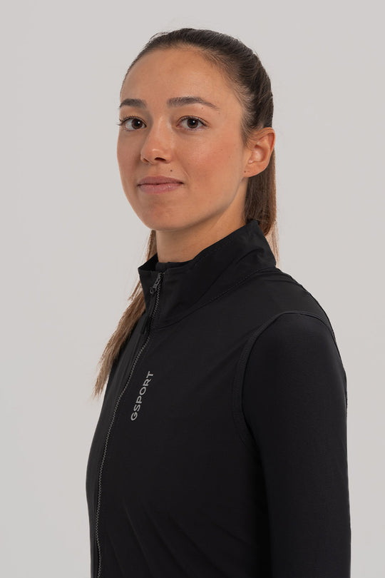 Chaleco ciclista ligero y cortavientos.