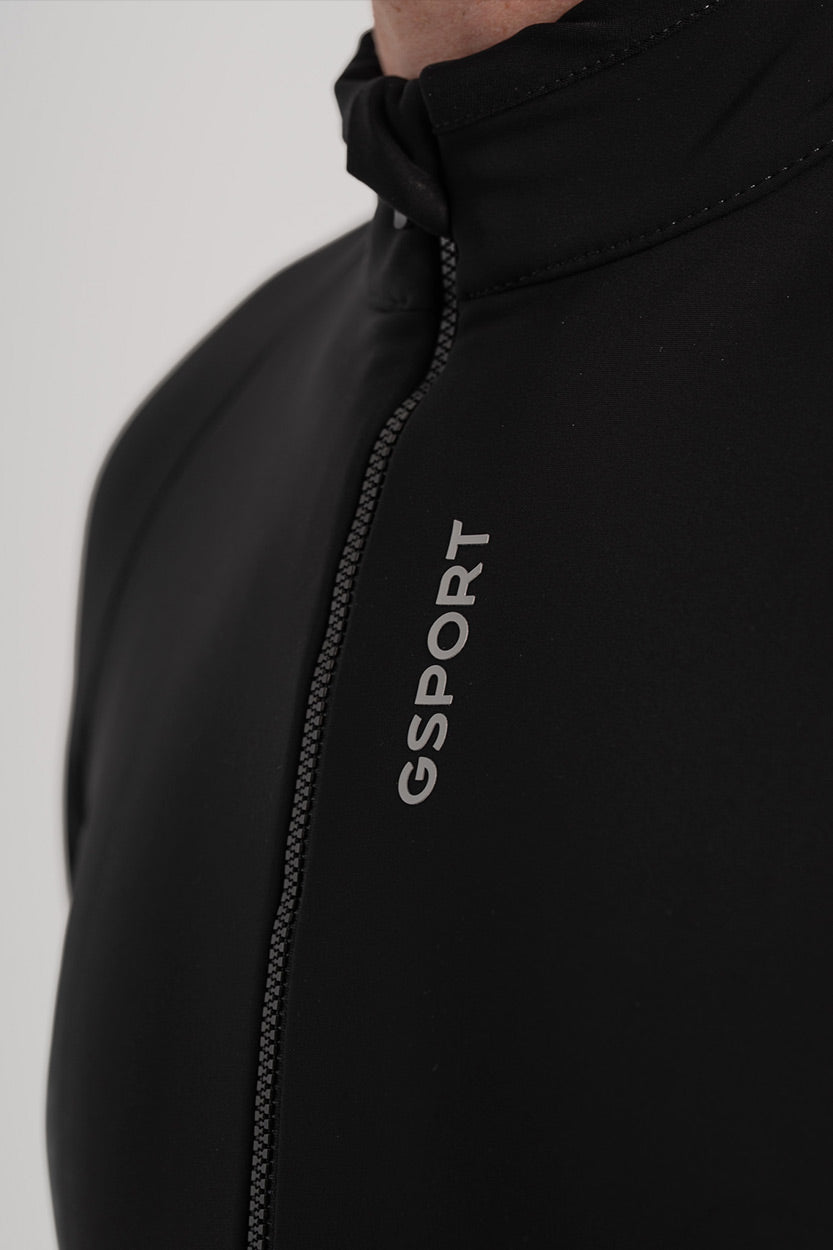 Cremallera YKK® Vislon® y detalles reflectantes en chaqueta ciclista