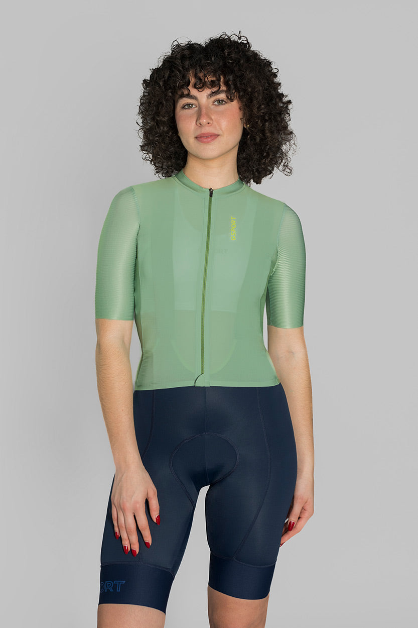 maillot aero mujer verde