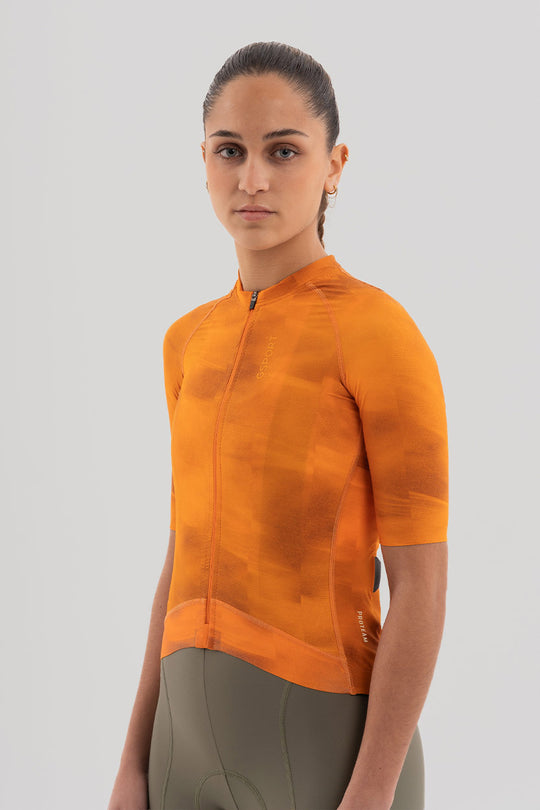 Maillot Pro Team Tangerine Mujer