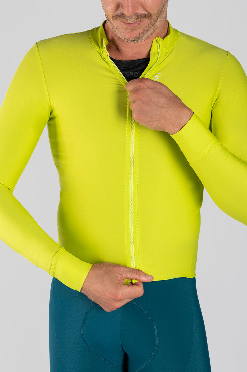 maillot invierno amarillo fosfo hombre largo