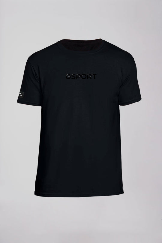 Camiseta casual carbon algodón total black