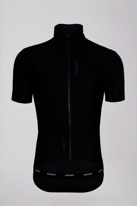 Chaqueta Aquazero Giau ciclismo negra waterproof corta