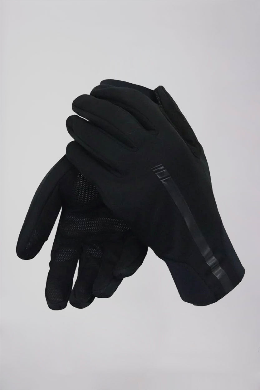 guantes invierno largos ciclismo winter abrigo negros black manillar bicicleta silicona espuma acolchados profesional rendimiento