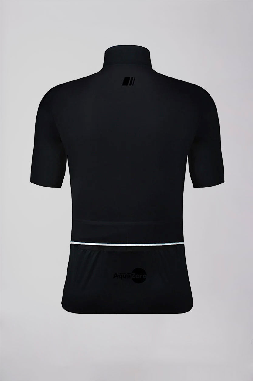 maillot aquazero black negro ciclismo cycling jersey invierno ropa coleccion gsport impermeable waterproof