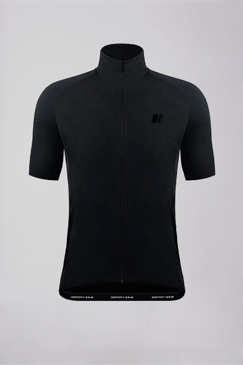 maillot aquazero black negro ciclismo cycling jersey invierno ropa coleccion gsport impermeable waterproof