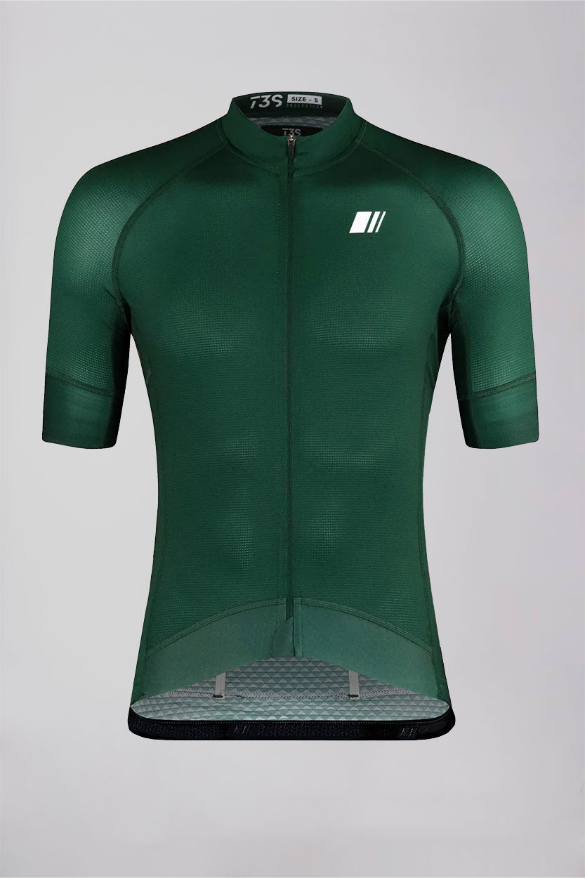 Maillot pro team pine verde oscuro manga corta hombre coleccion ropa ciclismo gsport