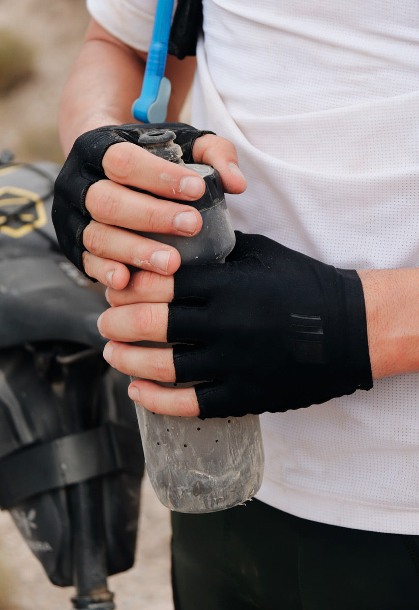 Guantes para practicar ciclismo negros