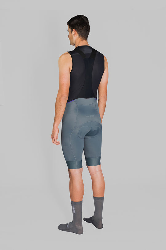 ropa de ciclismo de gsport. Culotte corto con tirantes de hombre color  gris