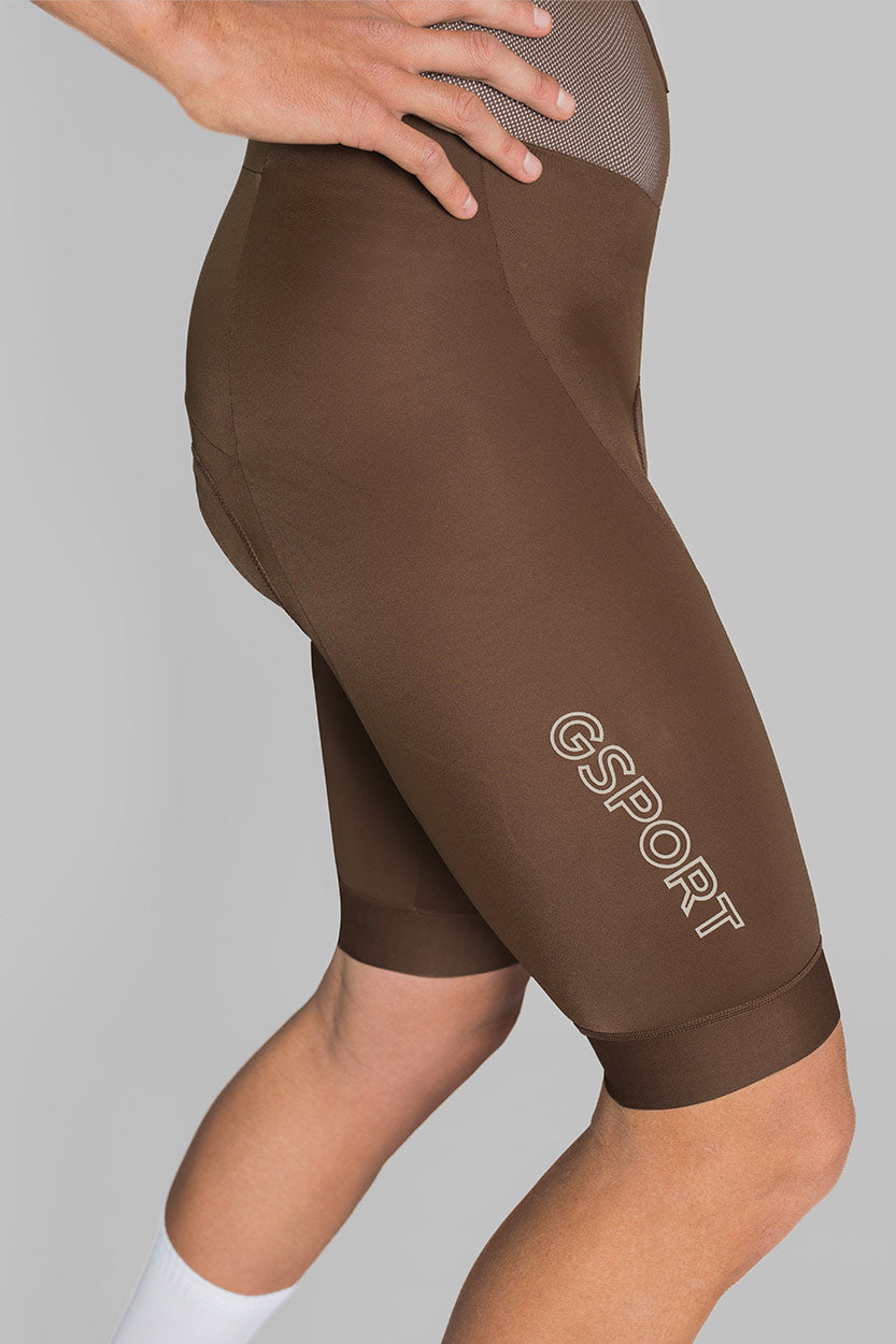 culotte ciclismo gsport color marron para hombre y mujer